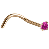 9ct Gold Claw Set Swarovski Jewelled Nose Stud