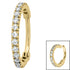 Steel 1.7mm Pave Set Jewelled Edge Hinged Clicker Ring