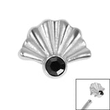 Steel Jewelled Deco Fan for Internal Thread shafts in 1.2mm