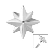 Steel Shiny 8 Point Star for Internal Thread shafts in 1.2mm
