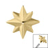 Steel Shiny 8 Point Star for Internal Thread shafts in 1.2mm