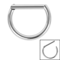 Titanium Bar Hinged Clicker Ring