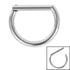 Titanium Bar Hinged Clicker Ring