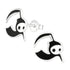 Sterling Silver Grim Reaper Ear Stud Earrings ES46