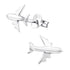 Sterling Silver Plane Ear Stud Earrings ES73