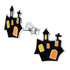 Sterling Silver Haunted House Ear Stud Earrings ES51