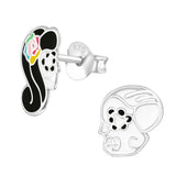 Sterling Silver Day of the Dead Ear Stud Earrings ES48