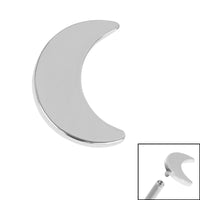 Titanium Crescent Moon for Internal Thread shafts in 1.2mm