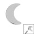 Titanium Crescent Moon for Internal Thread shafts in 1.2mm