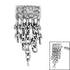 Steel Hammered Waterfall Chain for Internal Thread shafts in 1.2mm