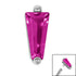 Steel Claw Set CZ Tapered Baguette for Internal Thread shafts in 1.2mm