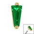 Steel Claw Set CZ Tapered Baguette for Internal Thread shafts in 1.2mm