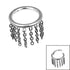 Titanium Fringe Chain Orbit  Hinged Clicker Ring
