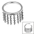 Titanium Fringe Chain Orbit  Hinged Clicker Ring
