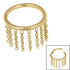 Titanium Fringe Chain Orbit  Hinged Clicker Ring