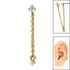 Steel Piercing Connection Chain with Drop Gem for Internal Thread shafts in 1.2mm