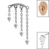 Steel 4 Cone Cascade Chain for Internal Thread shafts in 1.2mm