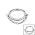Titanium Pave Set Eternity Single Chain Hinged Clicker Ring