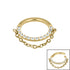 Titanium Pave Set Eternity Single Chain Hinged Clicker Ring