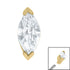 Steel Single Marquise Jewel for Internal Thread shafts in 1.2mm