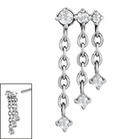 Steel 6 Jewel Cascade Chain for Internal Thread shafts in 1.2mm