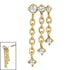 Steel 6 Jewel Cascade Chain for Internal Thread shafts in 1.2mm