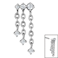Steel 6 Jewel Cascade Chain for Internal Thread shafts in 1.2mm
