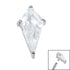 Titanium Claw Set Jewelled Kite Shape for Internal Thread shafts in 1.2mm