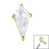 Titanium Claw Set Jewelled Kite Shape for Internal Thread shafts in 1.2mm