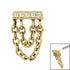 Steel 5 Jewelled Double Loop Chain Drop for Internal Thread shafts in 1.2mm