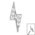 Titanium Claw Set Jewelled Lightning Bolt for Internal Thread shafts in 1.2mm