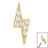Titanium Claw Set Jewelled Lightning Bolt for Internal Thread shafts in 1.2mm