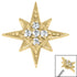 Steel Jewelled Large 8 point Star for Internal Thread shafts in 1.2mm