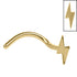 Steel Lightning Bolt Nose Stud