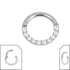 Titanium Pave Set Jewelled Eternity Hinged Clicker Ring