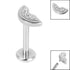 Titanium Internally Threaded Labrets 1.2mm - Titanium Watermelon