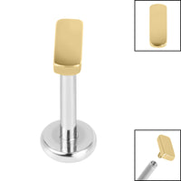 Titanium Internally Threaded Labrets 1.2mm - Titanium Bar
