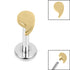 Titanium Internally Threaded Labrets 1.2mm - Titanium Comma