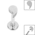Titanium Internally Threaded Labrets 1.2mm - Titanium Comma