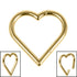 Titanium Heart Hinged Clicker Ring