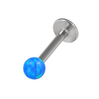 Steel Labret with Synthetic Opal Ball 1.2mm
