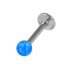 Steel Labret with Synthetic Opal Ball 1.2mm