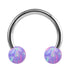 Steel Circular Barbell (CBB) (Horseshoes) with Synthetic Opal Balls 1.2mm