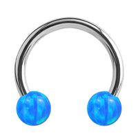 Steel Circular Barbell (CBB) (Horseshoes) with Synthetic Opal Balls 1.2mm