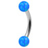 Steel Micro Curved Barbell with Synthetic Opal Balls 1.2mm