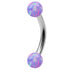 Steel Micro Curved Barbell with Synthetic Opal Balls 1.2mm