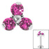 Titanium Claw Set CZ Jewelled Trinity for Internal Thread shafts in 1.2mm