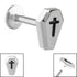 Titanium Internally Threaded Labrets 1.2mm - Steel Coffin