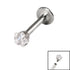 Titanium Internally Threaded Labrets 1.2mm - Steel Claw Set Jewelled Star
