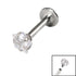 Titanium Internally Threaded Labrets 1.2mm - Steel Claw Set Jewelled Star